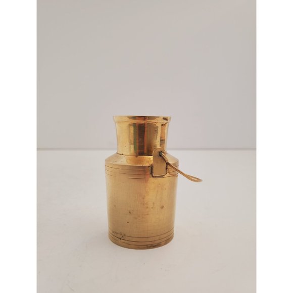 Milk pot / dairy cans / container || Vintage solid brass || small figurine / - Picture 3 of 10